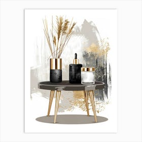 Gold And Black 107 Art Print