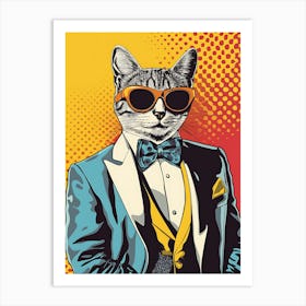 Super Cool Cat Illustration Pop 13 Art Print