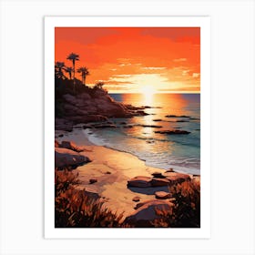 A Vibrant Painting Of Dunsborough Beach Australia 1 Art Print