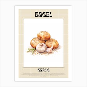 Garlic Bagel 2 Art Print
