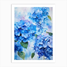 Blue Hydrangeas 7 Art Print