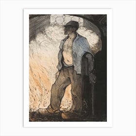 Worker At A Fire (1904), Richard Roland Holst Art Print
