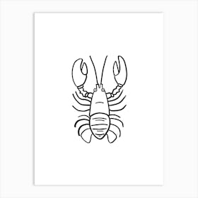 B&W Lobster 2 Art Print