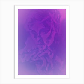 Girl In Purple Art Print