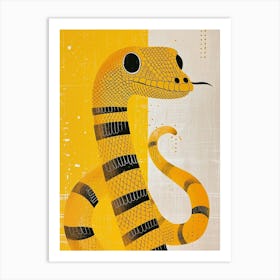 Yellow Cobra Art Print