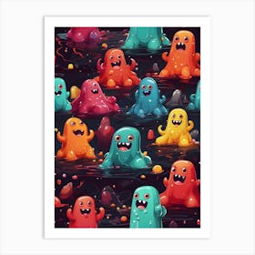 Jelly Monsters Art Print