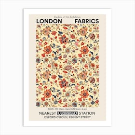 Poster Clover Chic London Fabrics Floral Pattern 4 Art Print