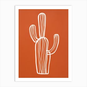 Cactus Line Drawing Opuntia Fragilis 1 Art Print