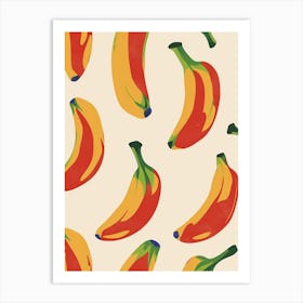 Banana Pattern Illustration 2 Art Print