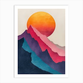 Sunset Mountain 1 Art Print