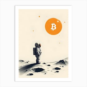 Bitcoin On The Moon 13 Art Print