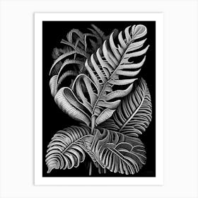 Tongue Fern Linocut Art Print