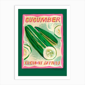 Cucumber Seed Packet Art Print