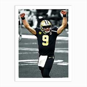 Drew Brees Of The New Orleans Saints Art Print