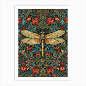 William Morris Dragonfly 3 Art Print