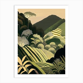 Banaue Rice Terraces Philippines Rousseau Inspired Tropical Destination Art Print