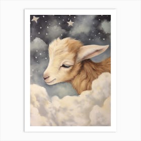 Sleeping Baby Goat 2 Art Print