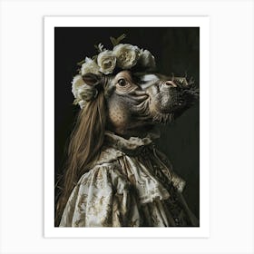 Victorian Hippopotamus Art Print