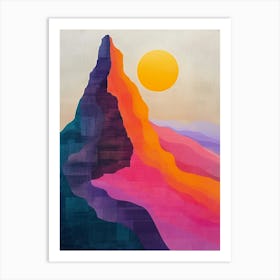 Sunset On The Mountain Art Print