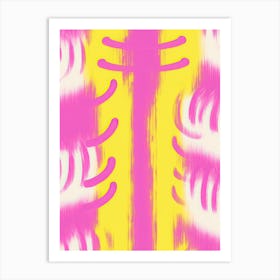 Yellow And Pink Abstract 1 Art Print