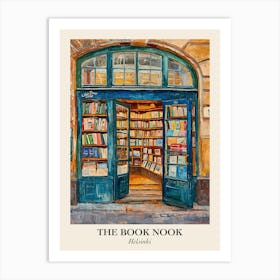 Helsinki Book Nook Bookshop 4 Poster Art Print