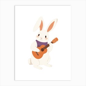 Bunny Playing Guitar Art Print