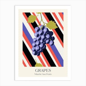 Marche Aux Fruits Grapes Fruit Summer Illustration 2 Art Print