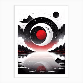 Moon And Stars 1 Art Print