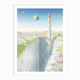 Space Rocket 5 Art Print