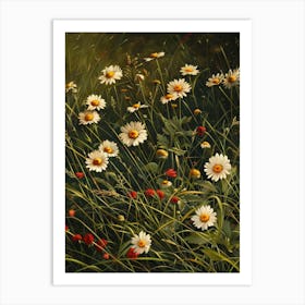 Daisies In The Meadow 8 Art Print