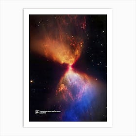 JWST Young Stellar Object (Fiery Hourglass), L1527 (James Webb/JWST) — space poster, science poster, space photo, space art, jwst picture Art Print