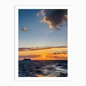 Sunset Over The Sea-Reimagined 1 Art Print