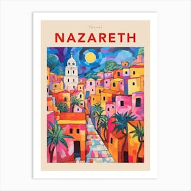 Nazareth Israel Fauvist Travel Poster Art Print