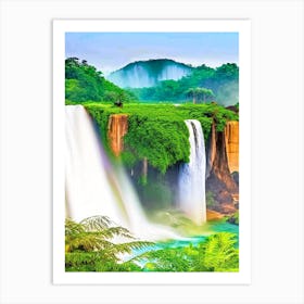 Iguacu Falls Of The North, Brazil Majestic, Beautiful & Classic (1) Art Print