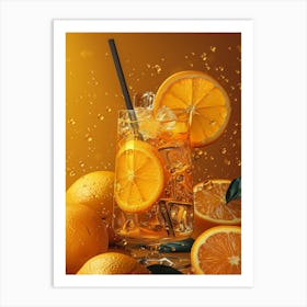 Orange Juice In A Glass 10 Art Print