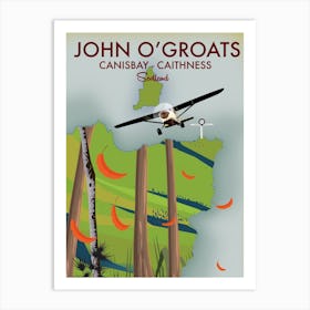 John O'Groats Scotland Travel poster Art Print