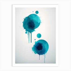 Watercolor Splashes Art Print