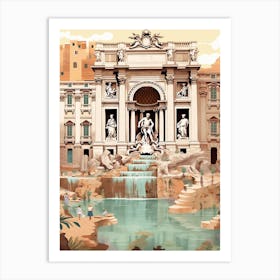 Trevi Fountain Rome Italy Art Print