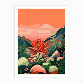 Boho Plant Painting Haworthia Plant 3 Art Print