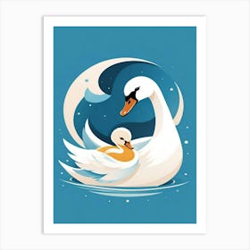 Swan And Baby Art Print