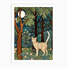 William Morris Cat In The Woods 10 Art Print