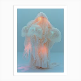 "Dreamy Seaside Fashion: Jellyfish Queen" Art Print