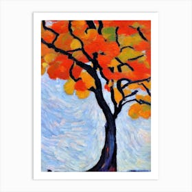 Eastern White Pine tree Abstract Block Colour Art Print