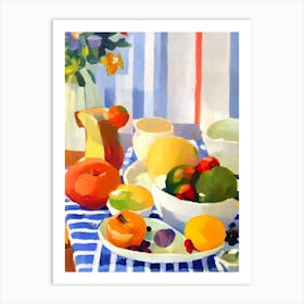 Tablescape vegetable Art Print