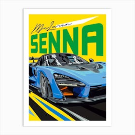 Mclaren Senna Brazil Art Print