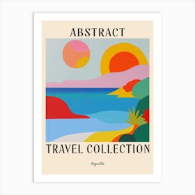 Abstract Travel Collection Poster Anguilla 1 Art Print