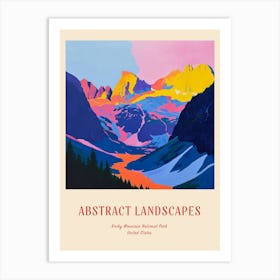 Colourful Abstract Rocky Mountain National Park Usa 1 Poster Art Print