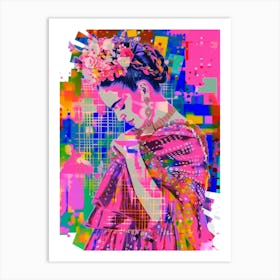 Frida Kahlo, Neon Pop Art Artprint Art Print