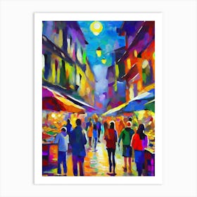 Market At Night 2 Art Print