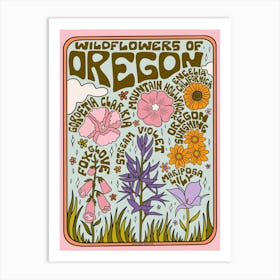 Oregon Wildflowers Art Print